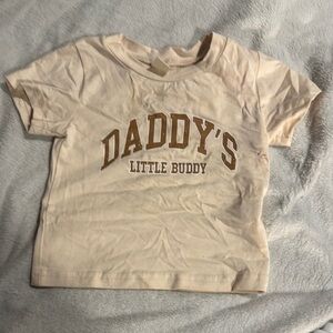 Cream Kids T-Shirt - Daddy's Little Buddy